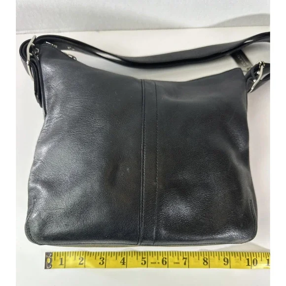 Coach Black Leather Slim Legacy Crossbody Shoulder Bag Adjustable 9326 Purse - Picture 5 of 16